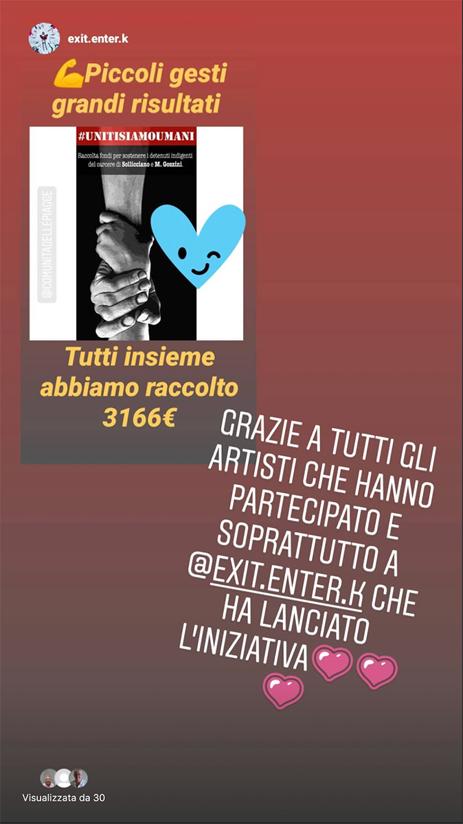 Asta #unitisiamoumani: Grazie a tutt*