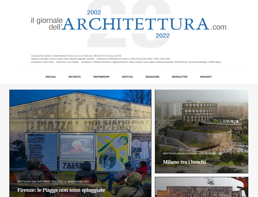 La Comunità delle Piagge sul Giornale dell’Architettura con i progetti Apriti Piazza! e Germinale