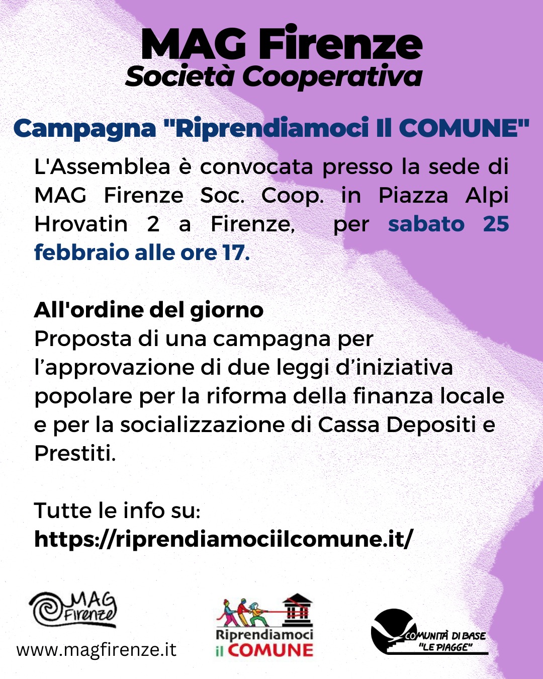 MAG Firenze vi invita a partecipare alla campagna Riprendiamoci il Comune