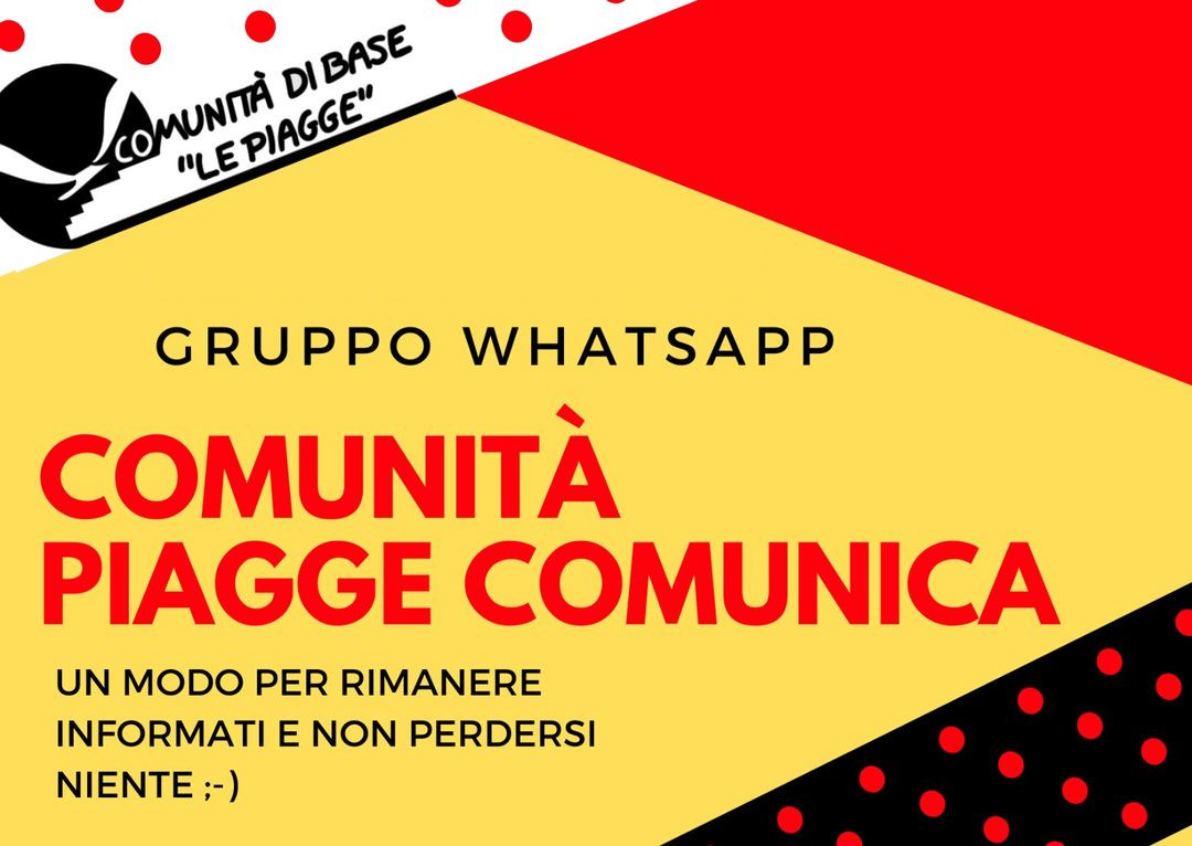 Rimani aggiornato con il Whatsapp della Comunità delle Piagge