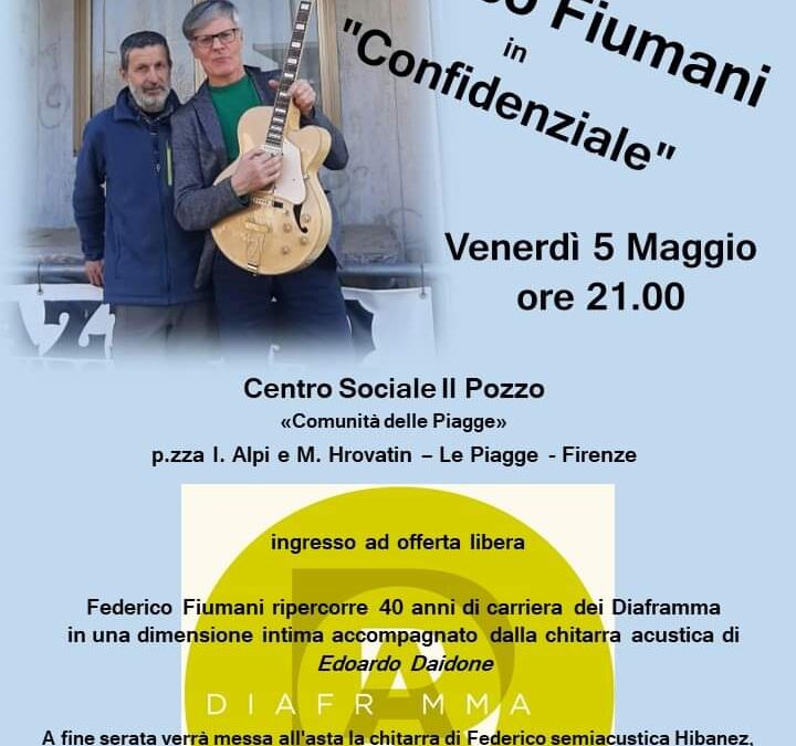 All’asta la chitarra di Federico Fiumani a sostegno della Comunità delle Piagge. Appuntamento venerdì 5 aprile alle 21