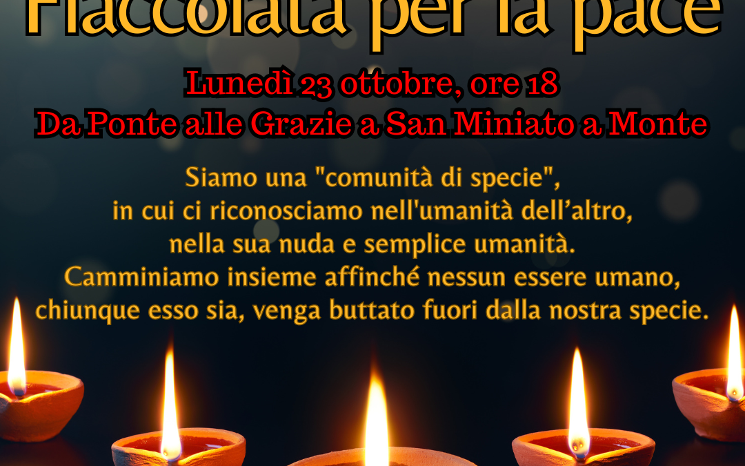 Dalle Piagge a San Miniato a Monte: lunedì 23 ottobre alla fiaccolata per la pace in Medio Oriente
