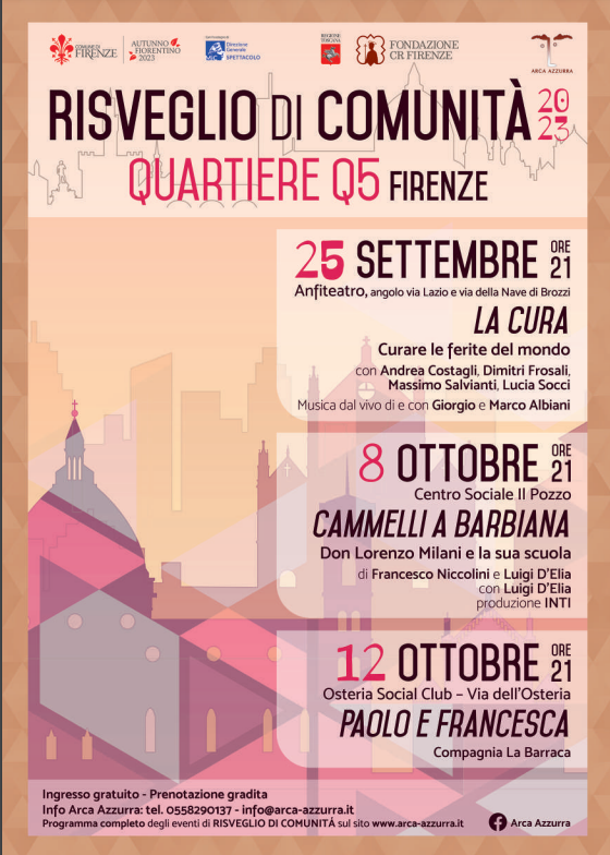 “Cammelli a Barbiana”, la scuola di Don Milani a teatro l’8 ottobre alle Piagge
