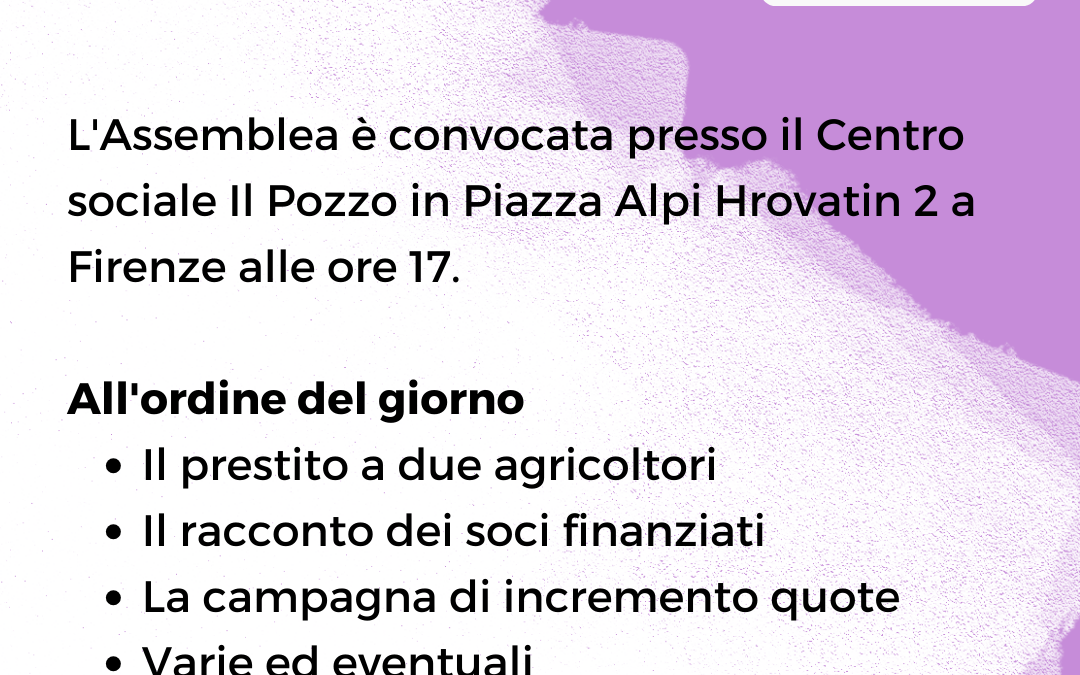 Domenica 26 novembre Assemblea MAG Firenze. Come partecipare