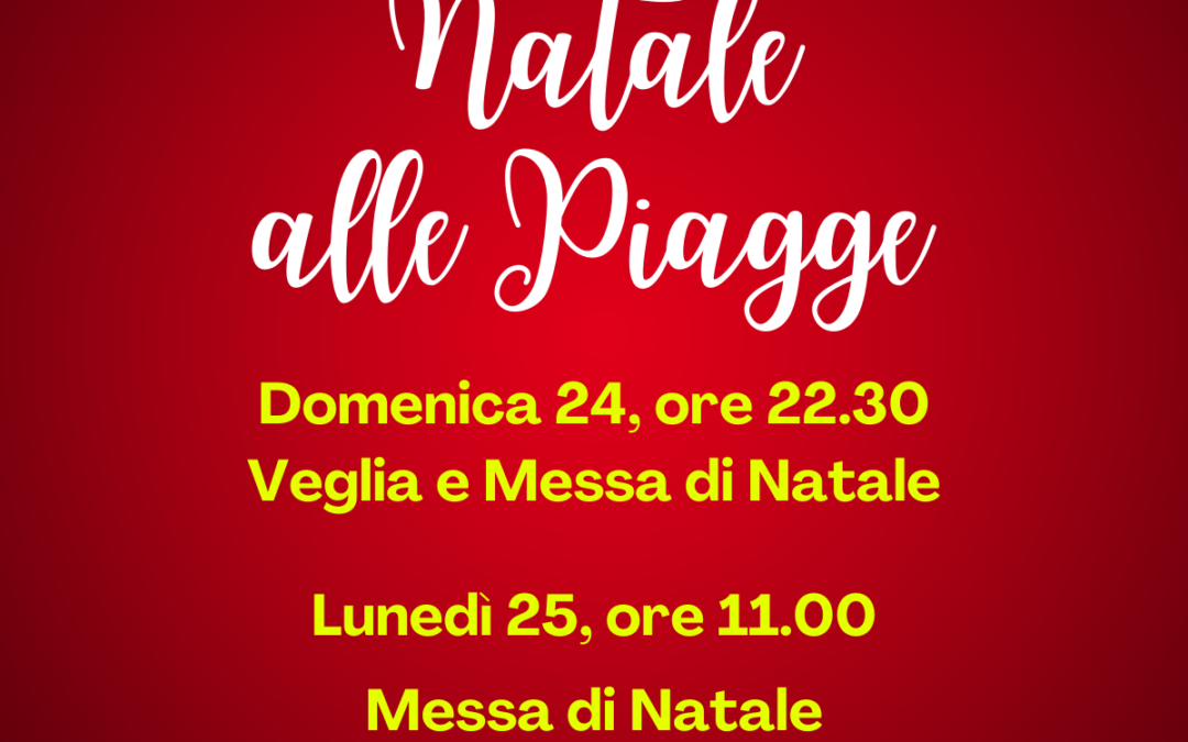 Gli orari delle messe di Natale della Comunità