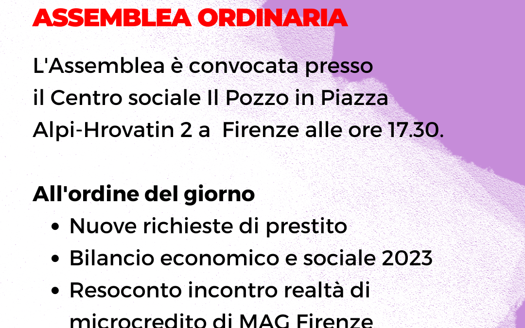 Domenica 10 marzo: assemblea dei soci del Fondo Etico e Sociale delle Piagge