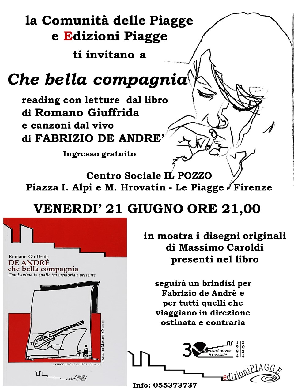 Che bella compagnia – Reading dal libro e canzoni dal vivo di Fabrizio De André