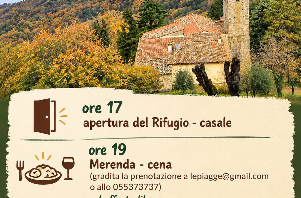 Venerdì 11 Settembre il Rifugio-Casale di Villore è aperto