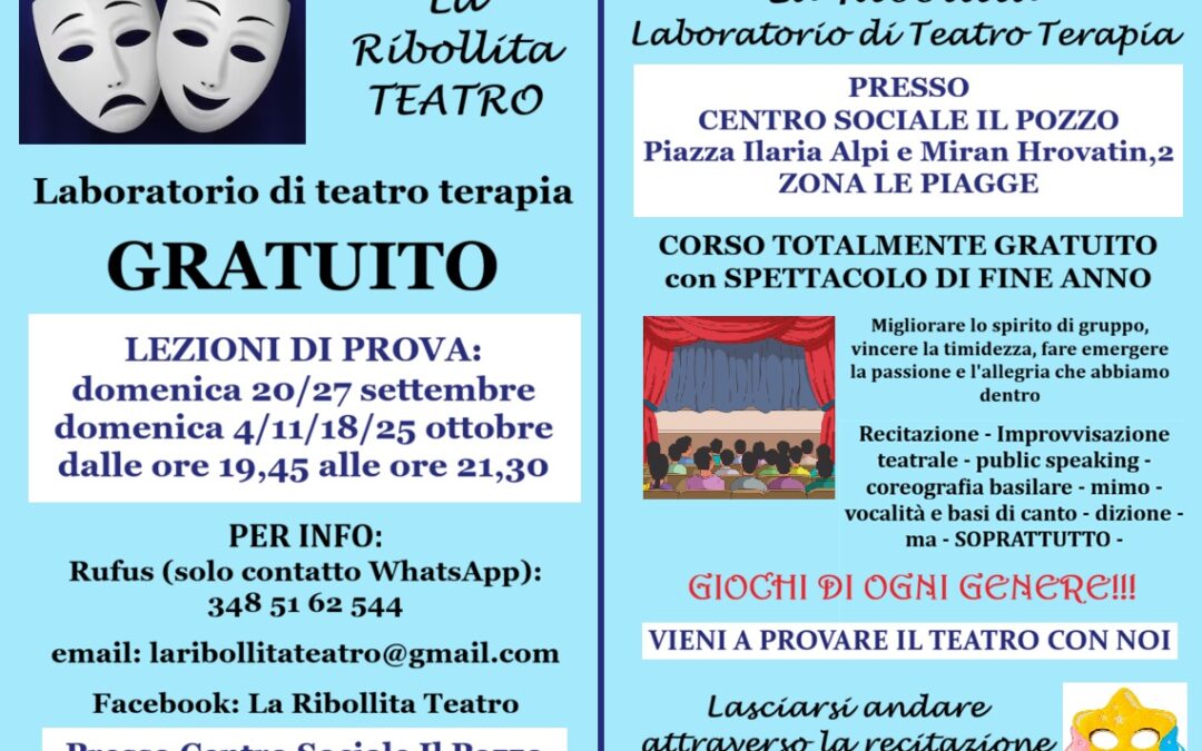 La Ribollita Teatro Laboratorio di teatroterapia gratuito